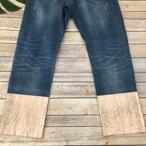 Pilcro rose gold coated crop boyfriend jeans - Picture 7 of 8